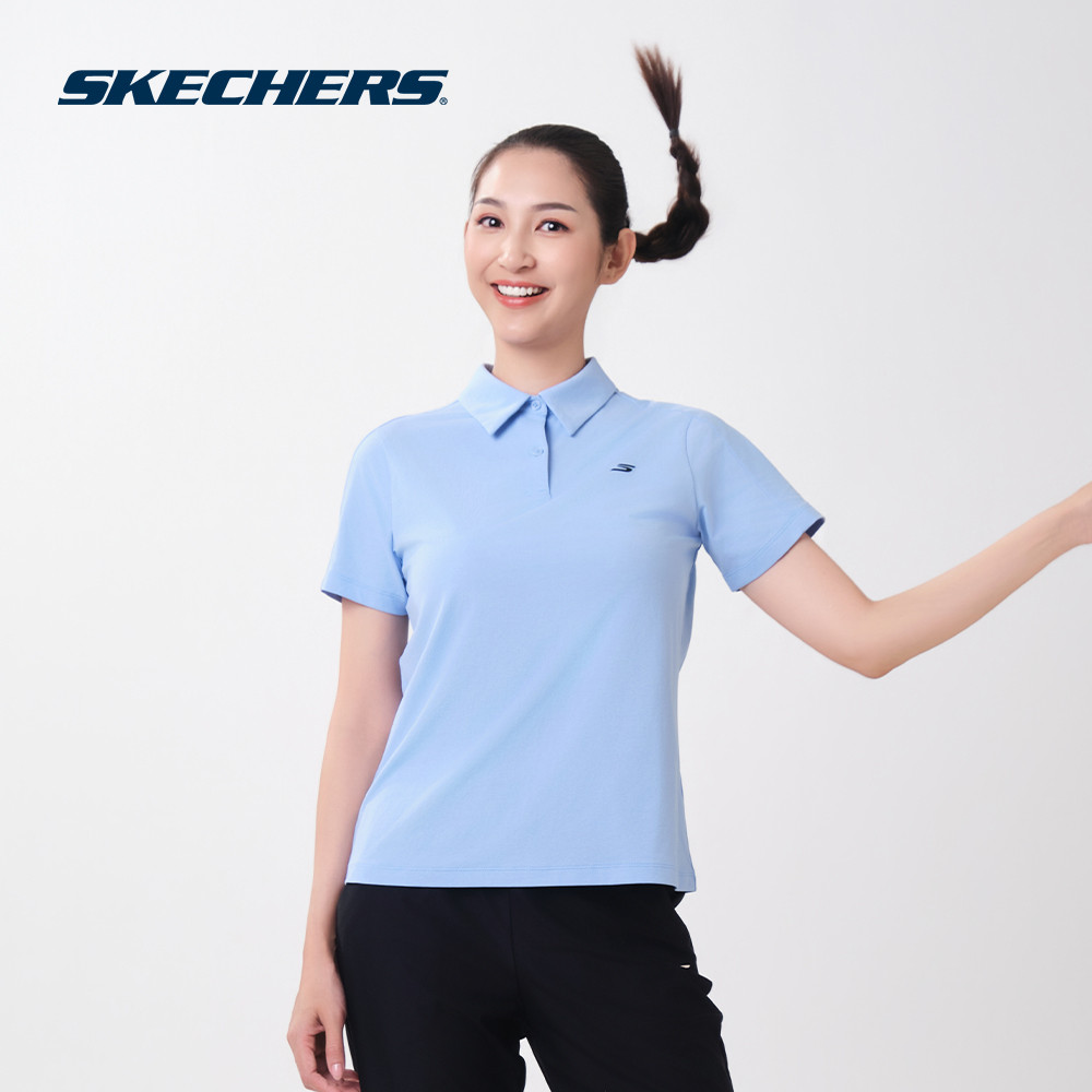 Skechers สเก็ตเชอร์ส เสื้อโปโลผู้หญิง Women Walking Performance Polo Tee - SP326W347-02MP (latest)