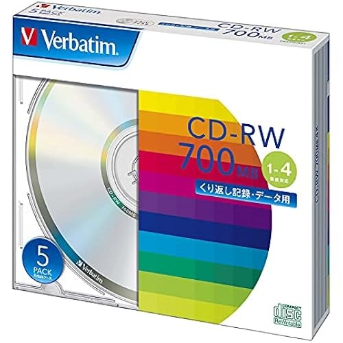 Verbatim การบันทึกซ้ํา Cd-Rw 700Mb 5 แผ่น Silver Disc 1-4X ความเร็ว Sw80Qu5V1