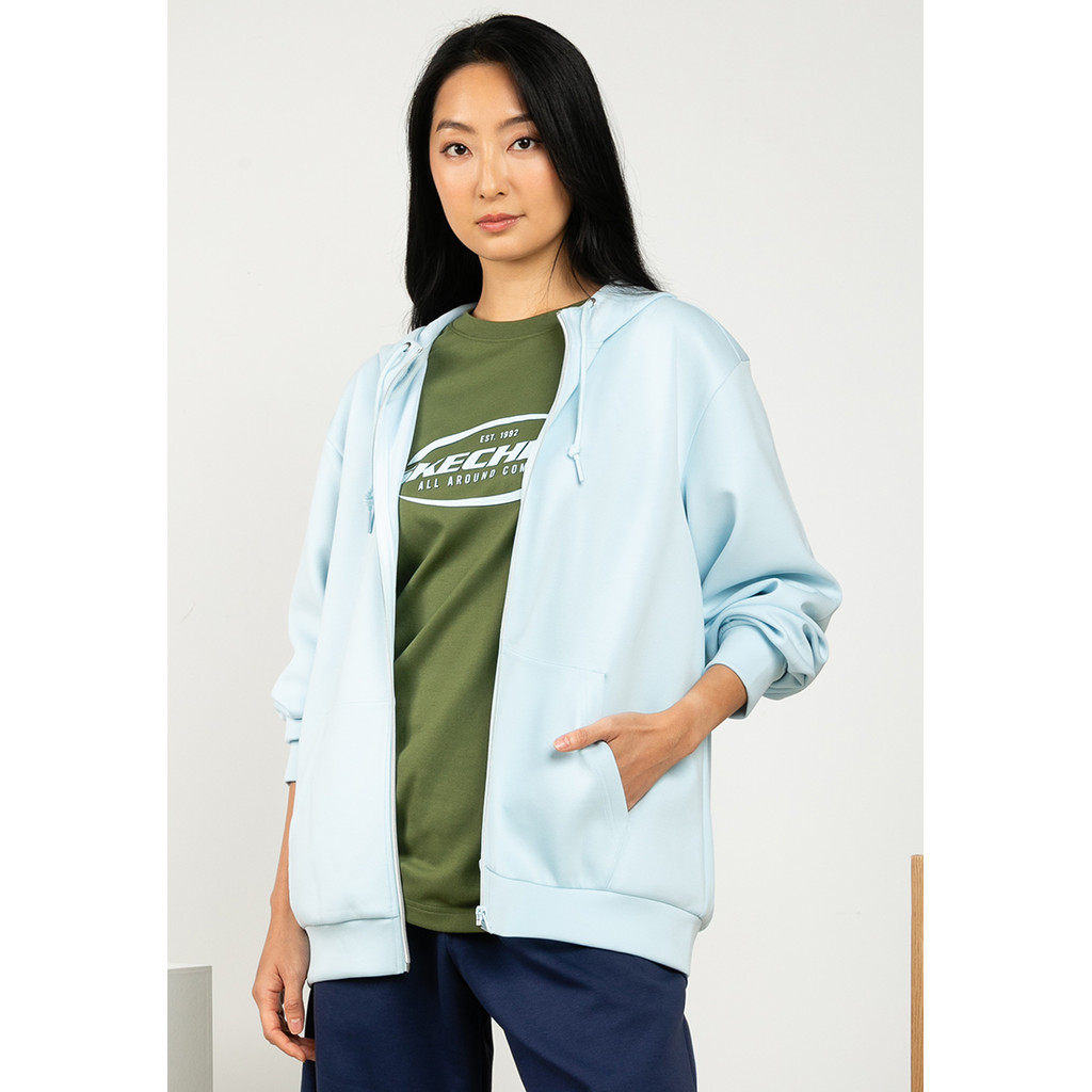 Skechers สเก็ตเชอร์ส เสื้อแจ็คเก็ตมีฮู้ดยูนิเซ็กส์ Unisex Skechers Authentic - Lounge Hooded Jacket - SL425U406-00PT