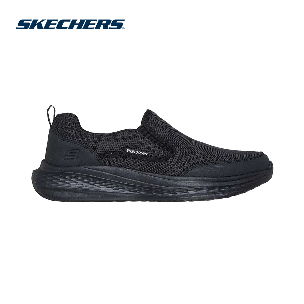 Skechers สเก็ตเชอร์ส รองเท้าผู้ชาย Men USA Streetwear Slade Lucan Shoes - 210808-BBK Air-Cooled Memory Foam (latest)