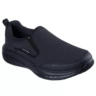 Skechers สเก็ตเชอร์ส รองเท้าผู้ชาย Men USA Streetwear Slade Lucan Shoes - 210808-BBK Air-Cooled Memory Foam (latest)
