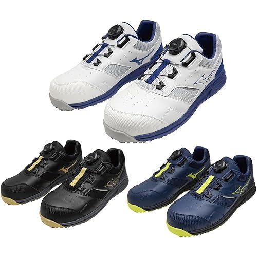 Mizuno Safety Shoes Work All Mighty LS 51LWIDEBOA Upper/Sole Wide Design 4E Push-Pull Dial f1ga2415 