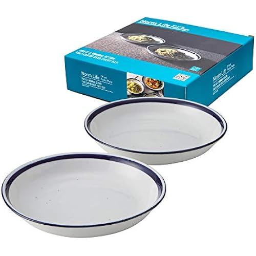 TAMAKI Pasta Plate Gnome Life Blue 2 pieces Diameter 22.0 x Height 3.9 cm Microwave / dishwasher com