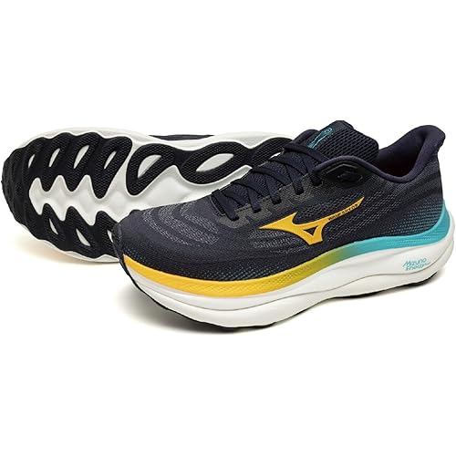 Mizuno Running shoes WAVE SKY 9 Mens Dark Navy Yellow Blue 29.0 cm 2E