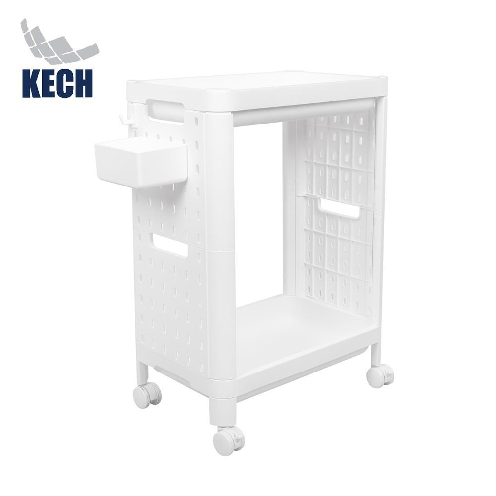 KECH ชั้นวางของ 4 ชั้น มีล้อ KLEAR 22.5x40.5x91 ซม. จัดส่งโดย HomePro