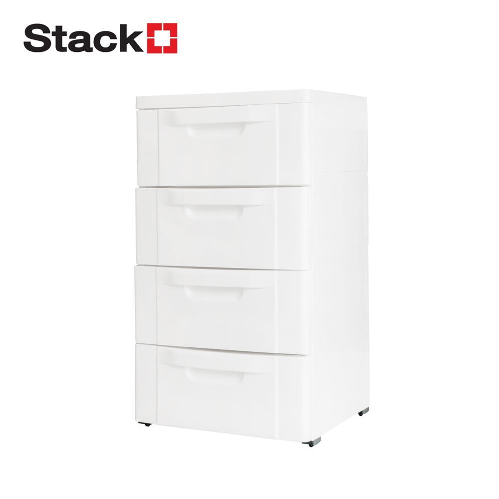 STACKO ตู้ลิ้นชัก 4 ชั้น  JUNO 43x43.5x76.3 ซม. สีขาว จัดส่งโดย HomePro