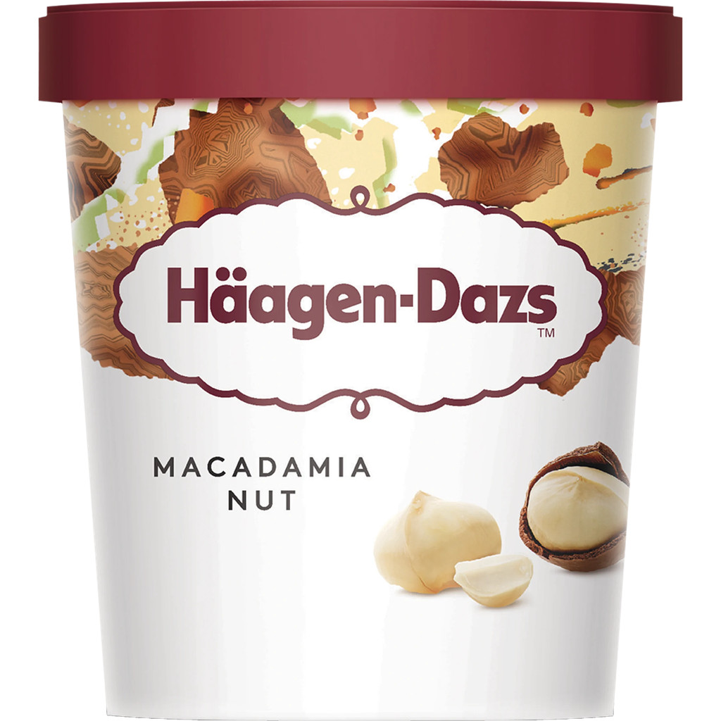 [3415581119183] Haagen-Dazs Macadamia Nut 473 Ml. ฮาเก้น-ดาส รสแมคคาเดเมีย นัท (แพ็คสินค้าเก็บความเย็น)