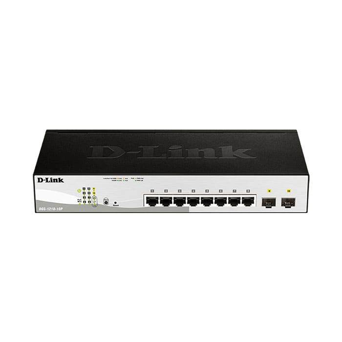 สวิตช์เครือข่าย PoE D-Link DGS-1210-10P 10-Port Gigabit Smart PoE Switch