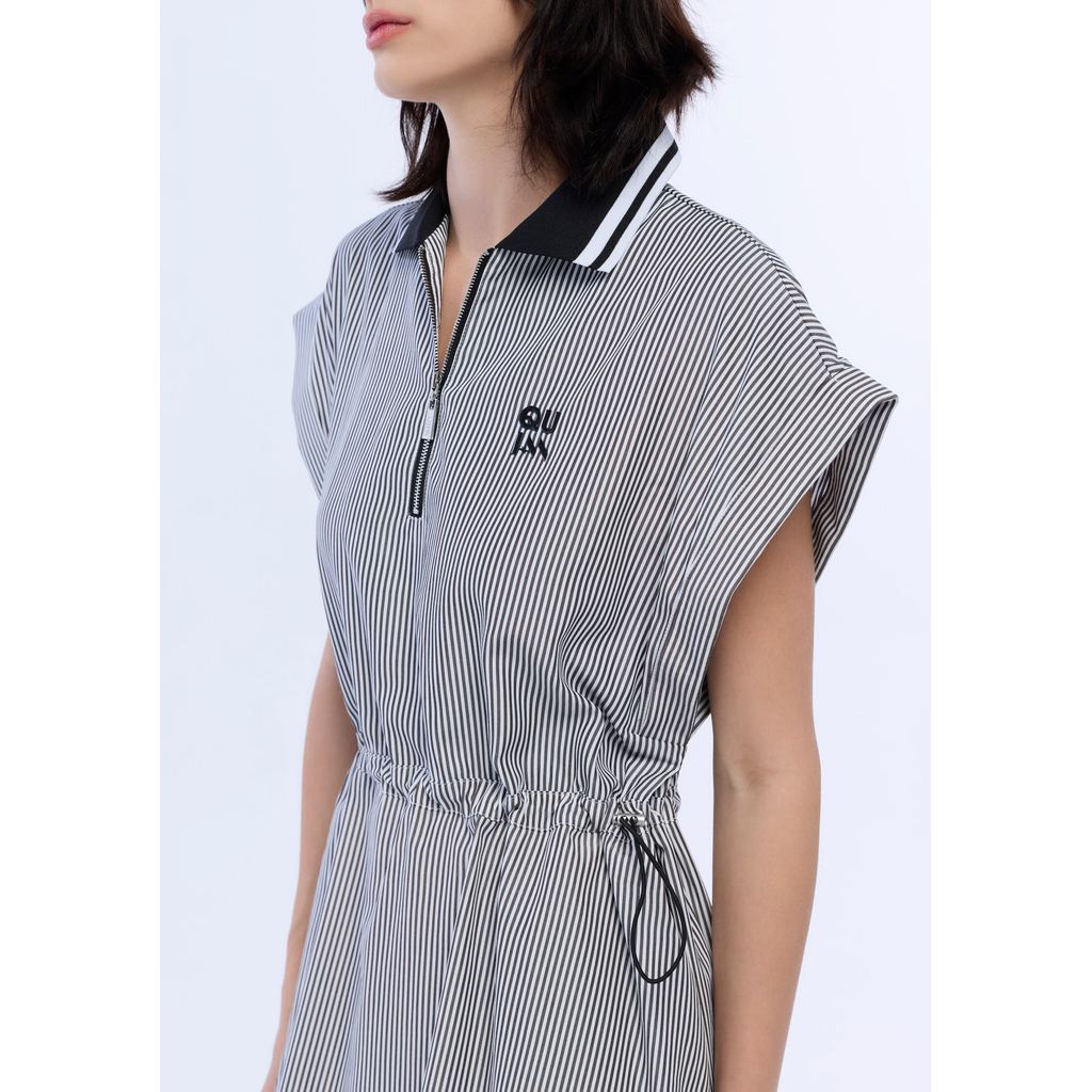 QUINN - Stripe Drawstring Waist Mini Dress ชุดเดรส (Q26FGWA031) — صورة 5