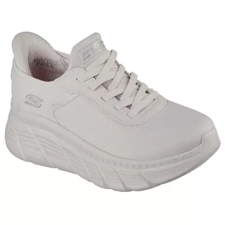 Skechers สเก็ตเชอร์ส รองเท้าลำลองผู้หญิง Women Slip-ins BOBS Sport B Flex Hi Linear Force Casual Shoes - 117391-WHT