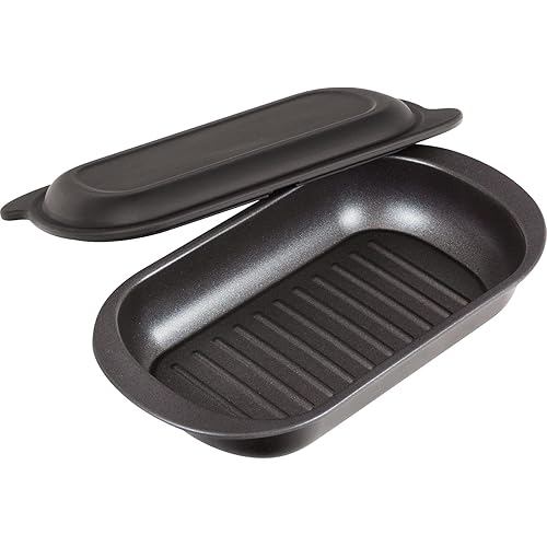 Wahei freiz WAHIRA FRAISE Microwavable Microwave Grill Pan Slim, Dishwasher-safe Pan, Heatproof Plat