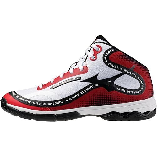 Mizuno Fitness Shoes Wave Diverse DE 2 White x Black Red 23.5 cm 2E