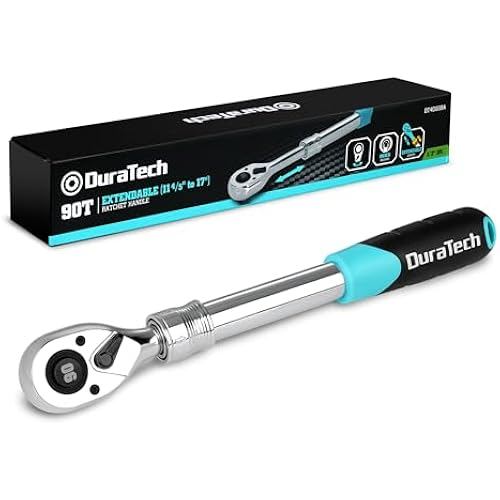 DuraTech Ratchet Handle Wrench Socket Insertion angle 12.7mm, telescopic, adjustable range 300-430mm