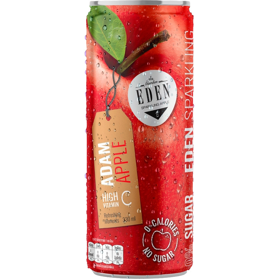 [8855796028118] Eden Red Apple Vit C+ 330 Ml อีเดน แอปเปิ้ลแดง ผสมวิตามินซี 330 มล.