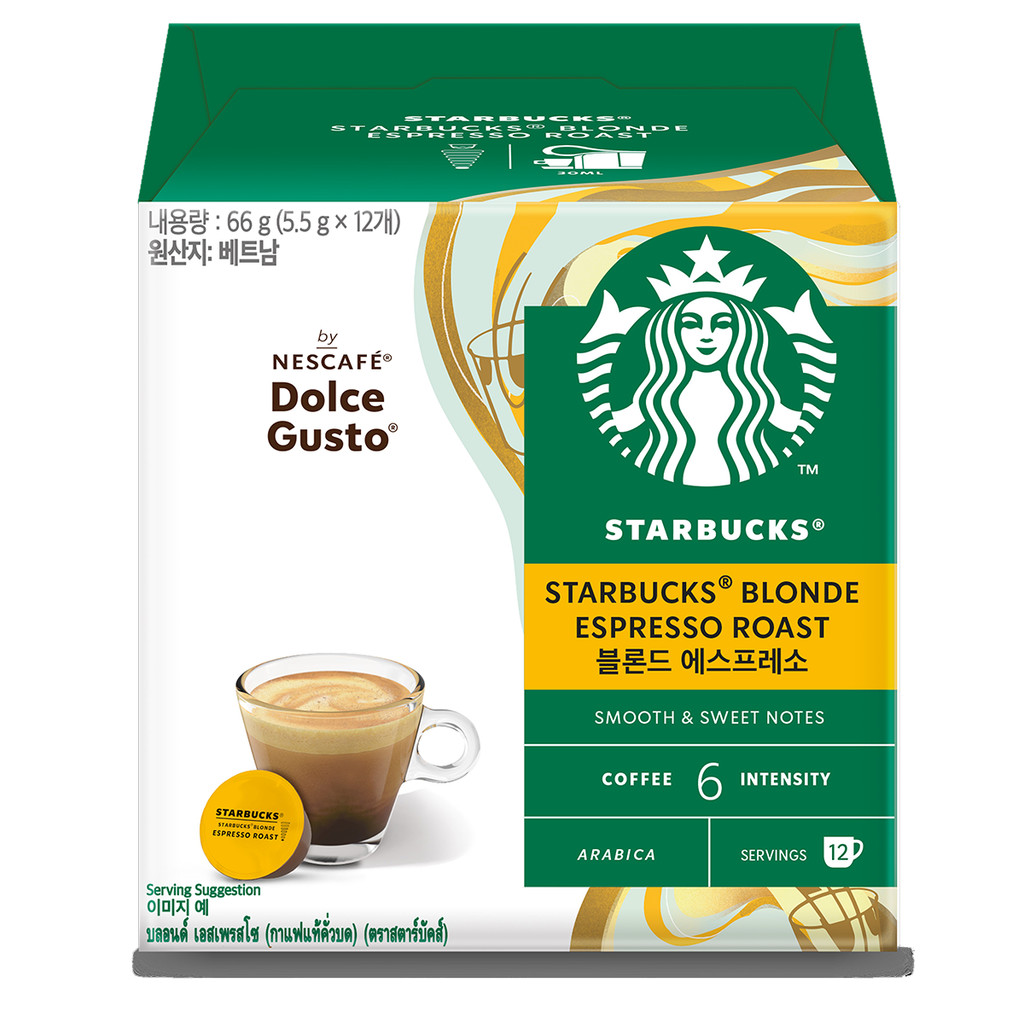 [7613036943284] Starbucks Dolce Gusto Espresso Blonde Espresso Roast 12caps