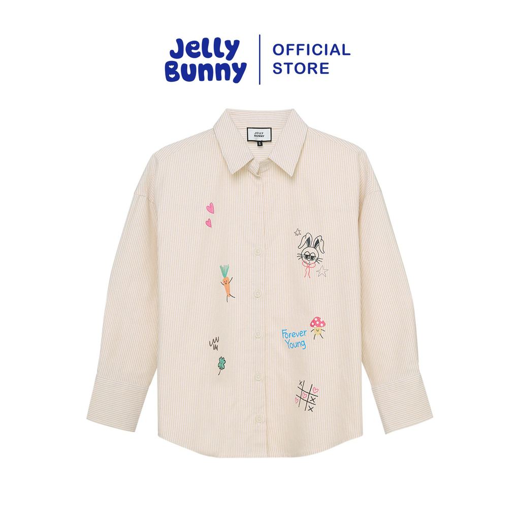 JELLY BUNNY เสื้อเชิ้ตลายทาง JEREMY รุ่น B26WGWC012 BEIGE
