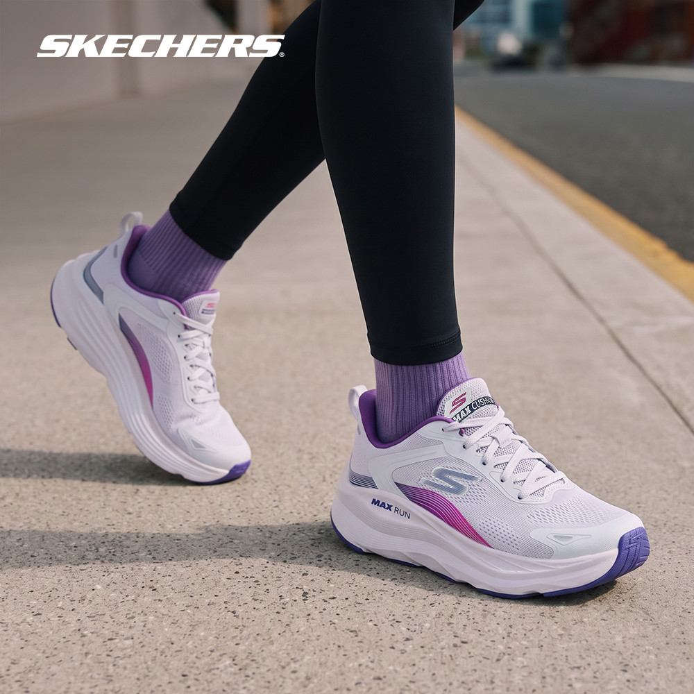 Skechers สเก็ตเชอร์ส รองเท้าวิ่งผู้หญิง Women Performance Max Run Pacewave Shoes - 129202-GRY (latest)