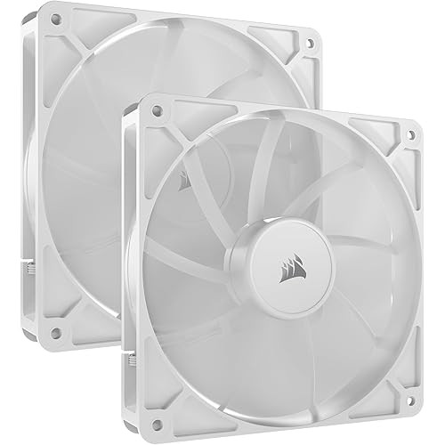 Corsair RS140 PWM 140mm PC Case Fan Daisy Chainable Dual Pack White CO-9050195-WW