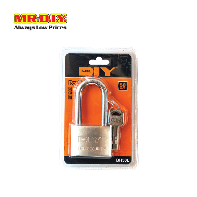 MR.D.I.Y. กุญแจสายยู รุ่น BH501L ขนาด 50 มม. พร้อมลูกกุญแจจำนวน 4 ดอก