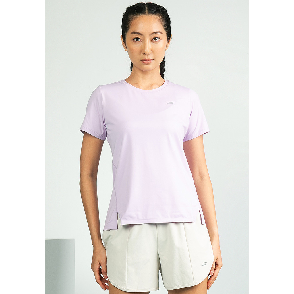 Skechers สเก็ตเชอร์ส เสื้อยืดแขนสั้นผู้หญิง Women Short Sleeve Tee Apparel - SP325W306-00AQ