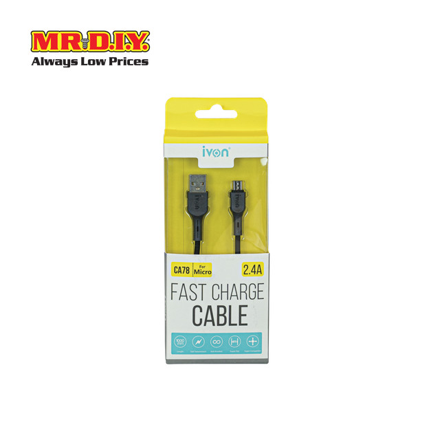 Ivon สายชาร์จ คละสี 1 ชิ้น_8992709