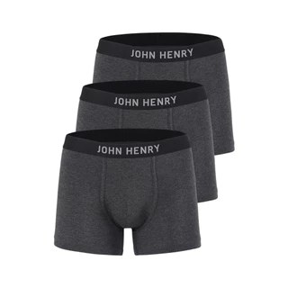 John Henry Underwear Fashion กางเกงชั้นในผู้ชาย ทรงบ๊อกเซอร์ บรี๊ฟ รุ่น JU JU3503 สีเทา แพ็ค3