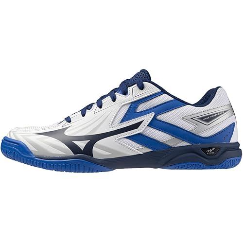 Mizuno Table Tennis Shoes Wave Kaiserburg 8 Club Activities Gymnasium Lightweight Women s White Navy