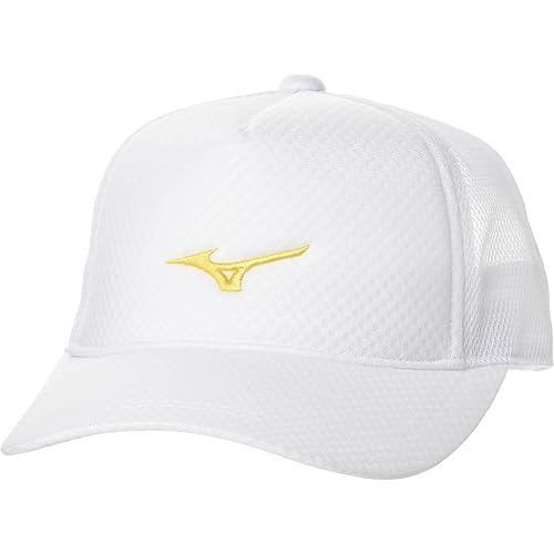 Mizuno Tennis Wear Cap Club Activities Practice Unisex 62JW8002 White/Gold Free Size
