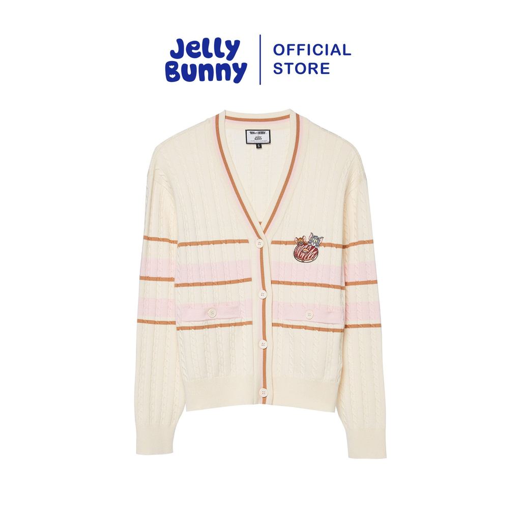 JELLY BUNNY เสื้อคาร์ดิแกนแขนยาวปักลาย TOM AND JERRY รุ่น B26SGWA028