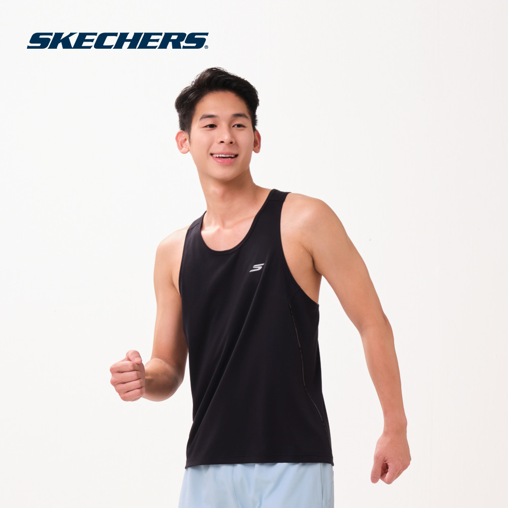 Skechers สเก็ตเชอร์ส เสื้อกล้ามออกกำลังกายผู้ชาย Men Running Performance Sports Tank Top - SP126M092-0018