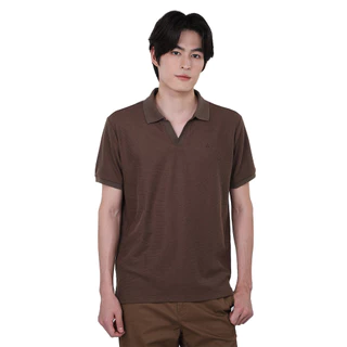 John Henry เสื้อโปโลผู้ชาย ทรงเข้ารูป รุ่น JH S226MPLSM08 - สีน้ำตาล