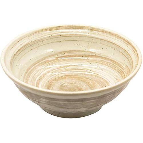 Minoyaki bowl, bowl of ramen, plate, approx. 20 cm, microwave-safe, dishwasher-safe, kohiki brushed 