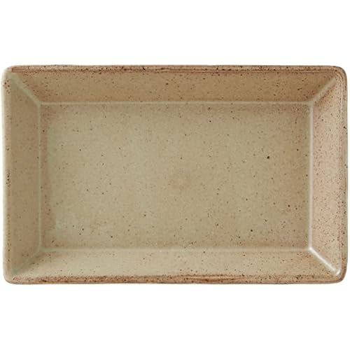 TAMAKI Casane Rectangle Plate M 13.5cm W x 8.7cm D 1.2cm H, khaki, stacking, storage, stylish, T-937