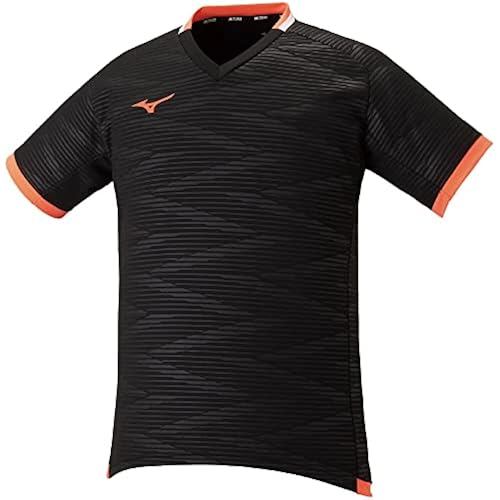 Mizuno Tennis Wear Solar Cut Game Shirt Cooling Dynamotion Fit 62JA2031 Black x Neon Flame White S