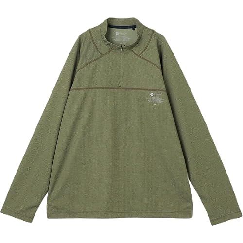 Mizuno Outdoor Shirt Dry Aeroflow Half Zip Long Sleeve Breathable B2MAB001 Men s Khaki M