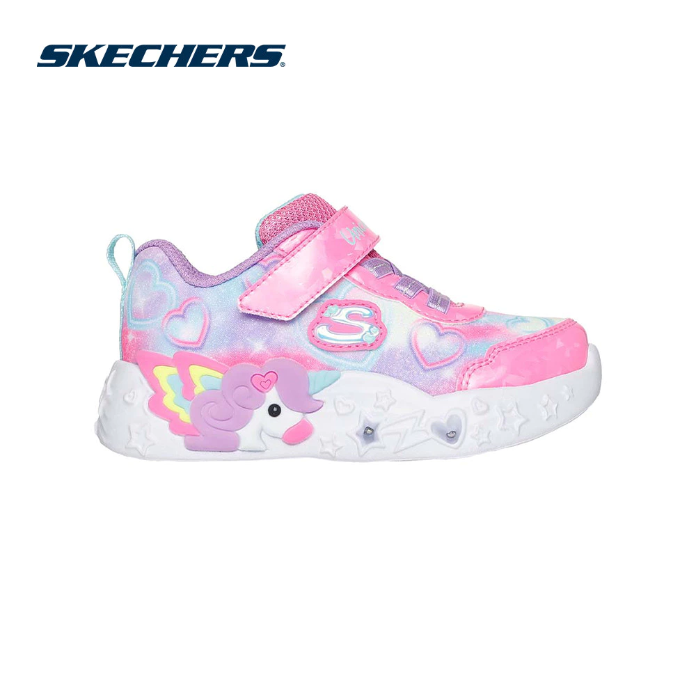 Skechers สเก็ตเชอร์ส รองเท้าเด็กผู้หญิง Girls Unicorn Charmer Lil Heart Sparkles Shoes - 303064N-PKMT (latest)