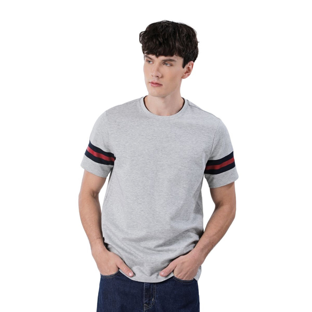 John Henry เสื้อยืดผู้ชาย ทรงเข้ารูป รุ่น JH S426MTSSM06 - สีเทาท็อปดาย