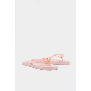 CC DOUBLE O LOGO PRINT THONG SANDALS ผู้หญิง รองเท้าแตะแบบหูหนีบแต่งโลโก้ รุ่น O26WSWA026 (AW26 #P3)