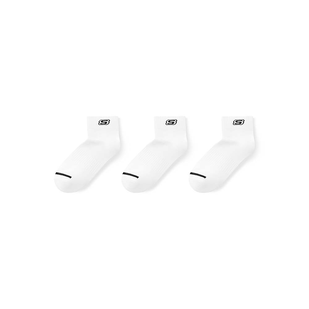 Skechers สเก็ตเชอร์ส ถุงเท้าผู้หญิง Women Socks Quarter Socks (3 Pairs) - L125W112-0395 (latest)