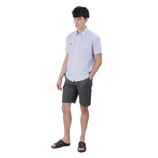 John Henry เสื้อเชิ้ตผู้ชายแขนสั้น ทรงเข้ารูป รุ่น JH S226MSSSM12 - สีกรมท่า