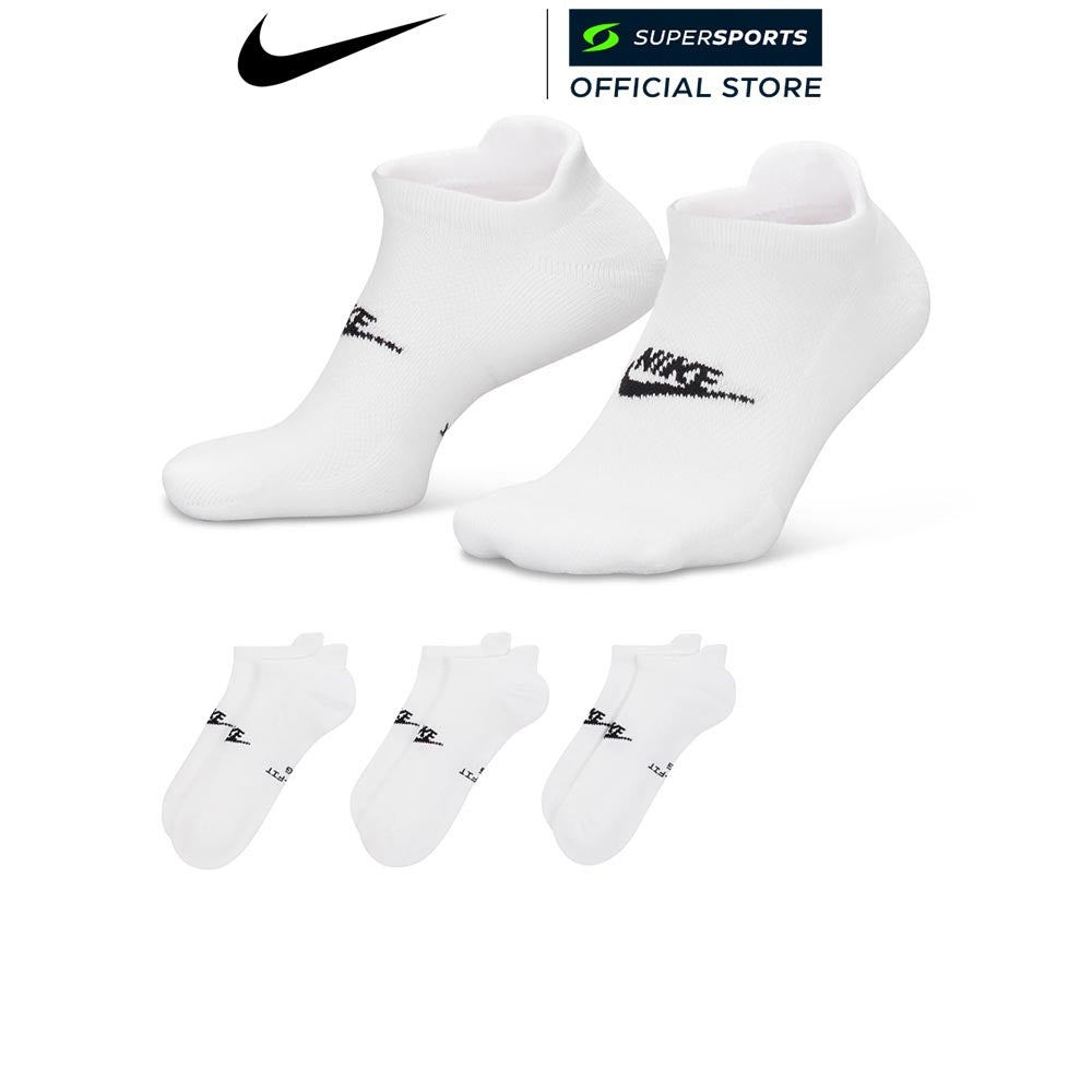 NIKE Everyday Elevated No-Show ถุงเท้าผู้ใหญ่ (แพ็ค 3 คู่)