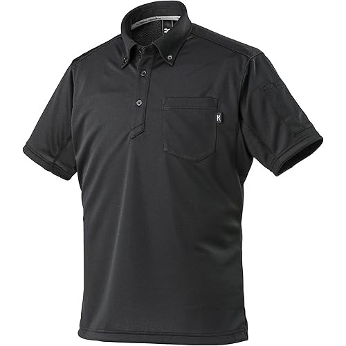 Mizuno Work Polo Shirt Short-Sleeved F2JA1180 Black L Clothes