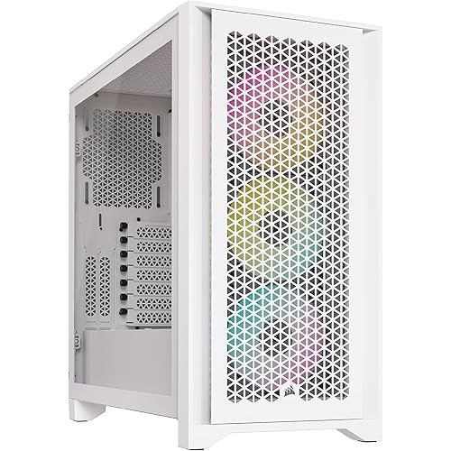 CORSAIR iCUE 4000D RGB Airflow Mid-Tower True White Middle Tower PC Case CC-9011241-WW CS8624