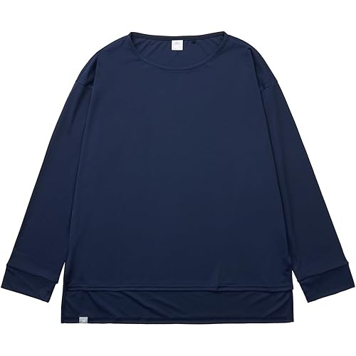 Mizuno Solar Cut Long-Sleeved Shirt UV Protection Casual Outdoor C2JA1210 Women s Navy L