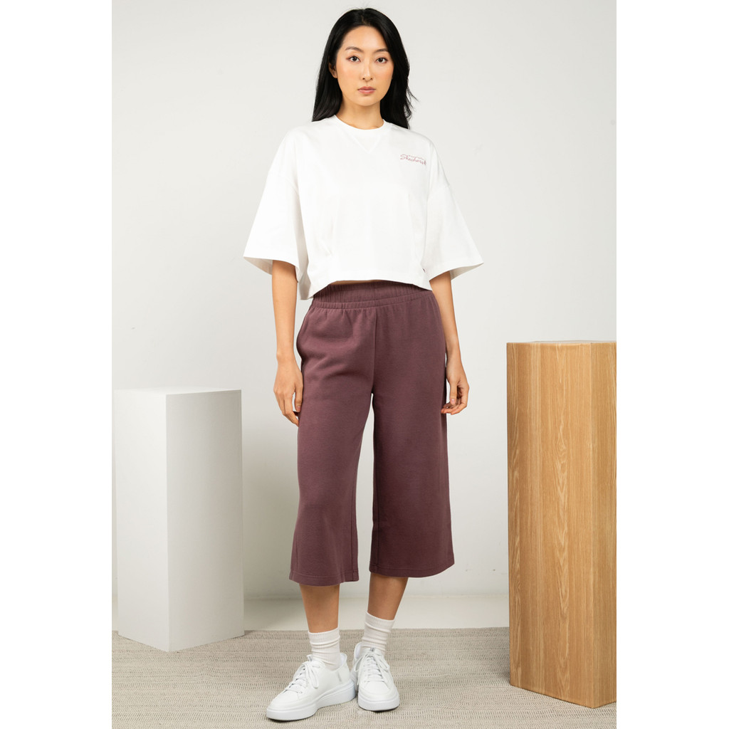 Skechers สเก็ตเชอร์ส เสื้อครอปผู้หญิง Women Crop Tee Apparel - SL325W447-00QF — صورة 4