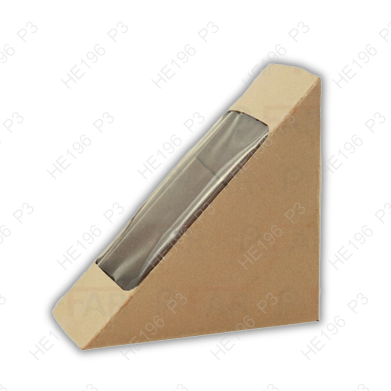 กล่องแซนวิชเล็กสีวอลนัทขนาด5x14.5x10ซม.(1แพ็ค X 100ใบ)|HE196_P3