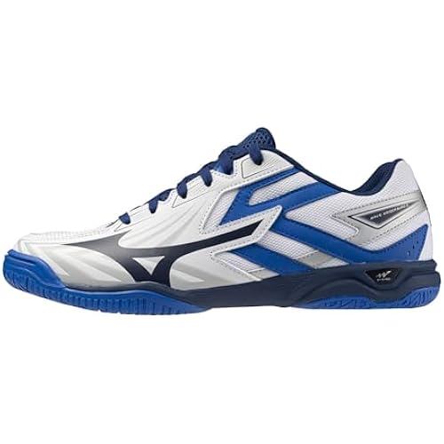 Mizuno Table Tennis Shoes Wave Kaiserburg 8 Club Activities Gymnasium Lightweight Women s White Navy