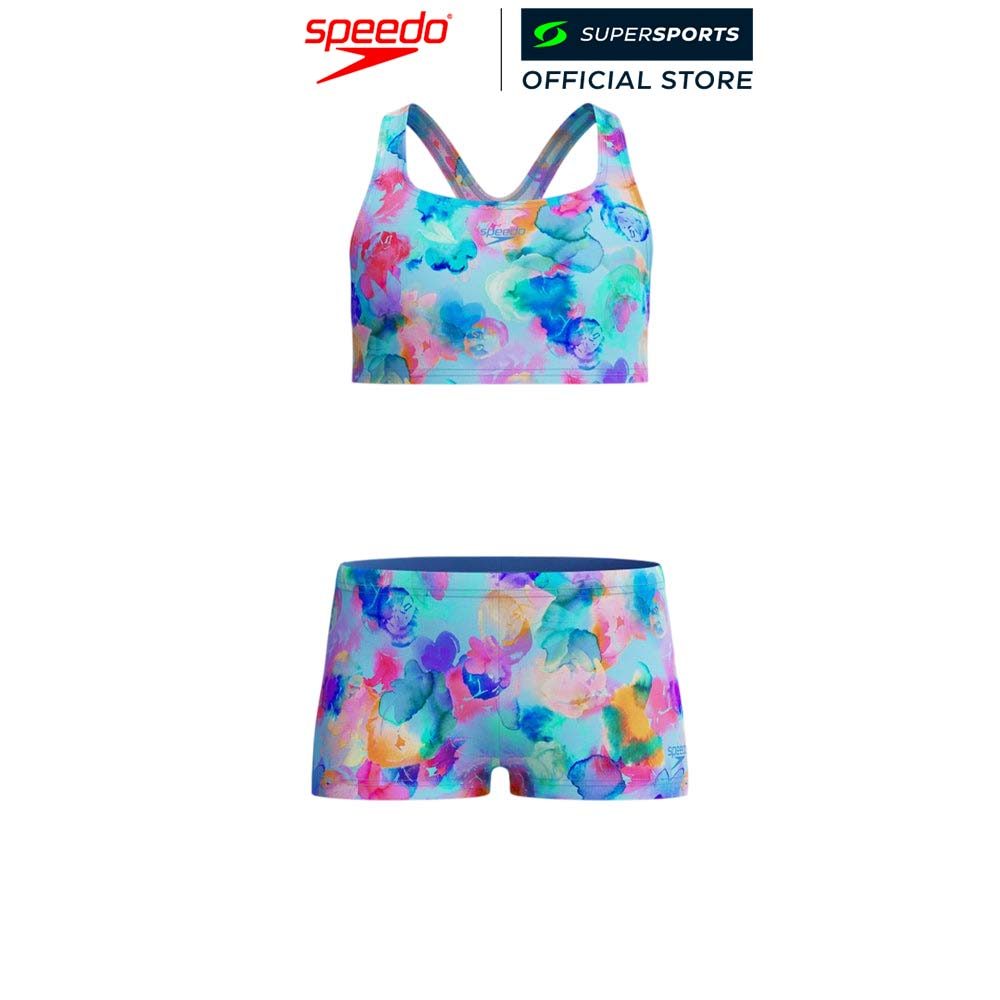 SPEEDO مايوه بنات Racerback مطبوع قطعتين — صورة 2