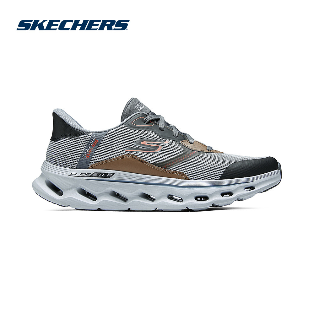 Skechers สเก็ตเชอร์ส รองเท้าผู้ชาย Men Slip-Ins GOwalk Glide-Step 2.0 Zac Walking Shoes - 216660-GRY (latest)