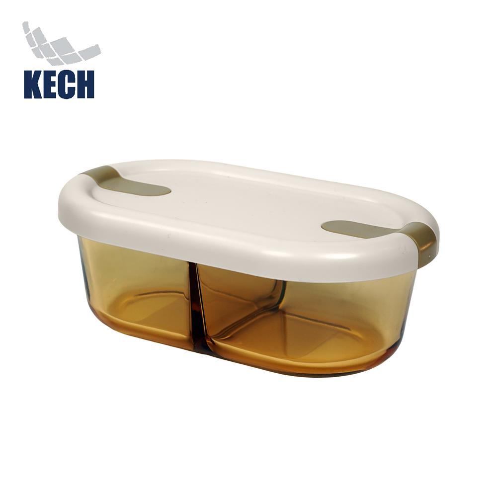 KECH กล่องอาหารแก้ว  HOPE 2SLOT 0.7 ลิตร สีขาว จัดส่งโดย HomePro